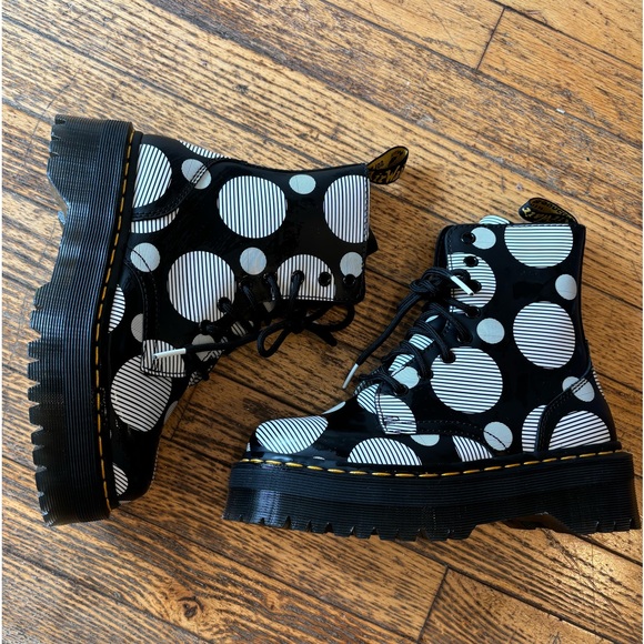 1460 Dr Marten Polka Dot Lace up Boots Size 6 - Picture 2 of 6